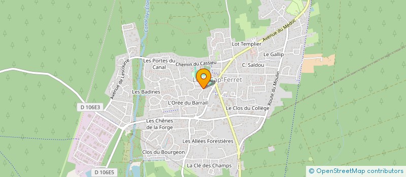 localisation de l'entreprise MADAME NATHALIE BELLE  LEGE-CAP-FERRET