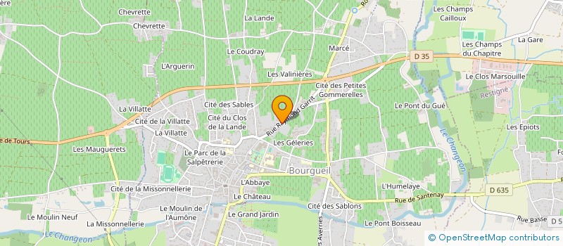 localisation de l'entreprise MADAME NATHALIE BERNADET  BOURGUEIL