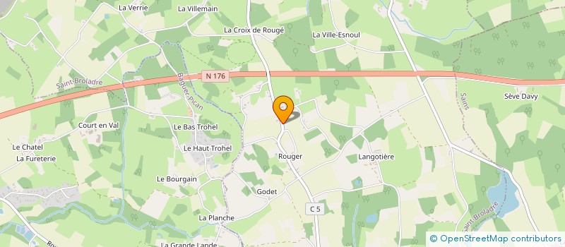 localisation de l'entreprise MADAME NATHALIE BESNARD  SAINT-BROLADRE