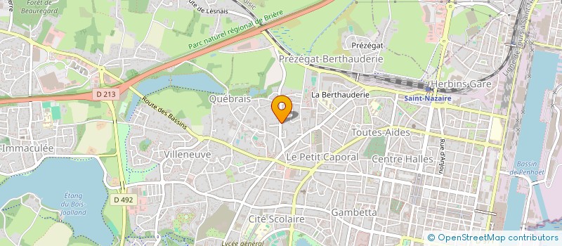 localisation de l'entreprise MADAME NATHALIE BILLON  SAINT-NAZAIRE