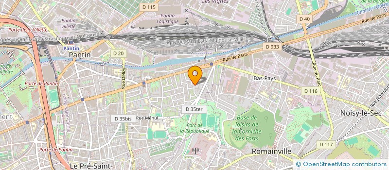 localisation de l'entreprise MADAME NATHALIE BISMUTH  PANTIN