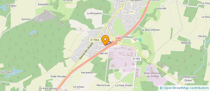 localisation de l'entreprise MADAME NATHALIE BITEAU à ELVEN
