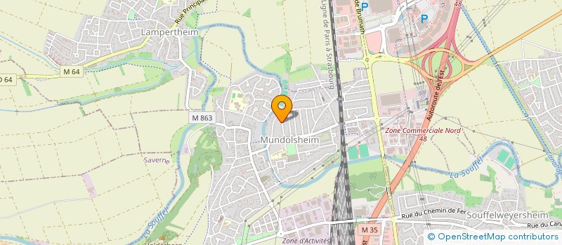 localisation de l'entreprise MADAME NATHALIE BOETSCH  MUNDOLSHEIM