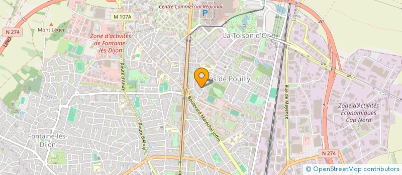 localisation de l'entreprise MADAME NATHALIE BONHEUR à DIJON