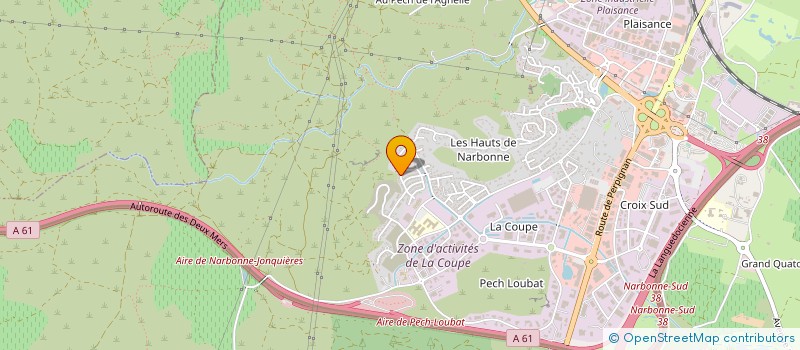 localisation de l'entreprise MADAME NATHALIE BONIN  NARBONNE