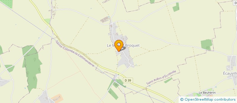 localisation de l'entreprise MADAME NATHALIE BORDE  SAINT-AUBIN-D'ECROSVILLE