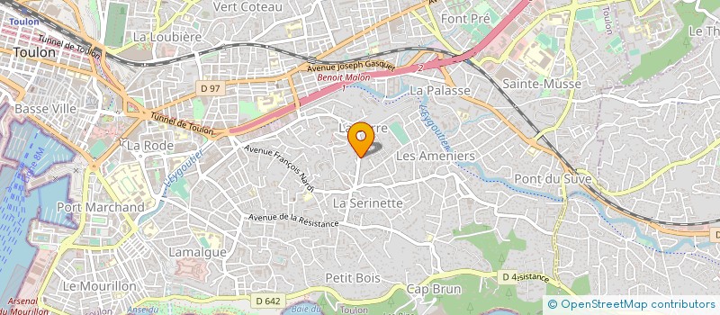 localisation de l'entreprise MADAME NATHALIE BORDES  TOULON