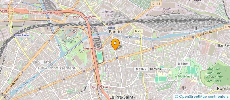 localisation de l'entreprise MADAME NATHALIE BOUCHARD à PANTIN