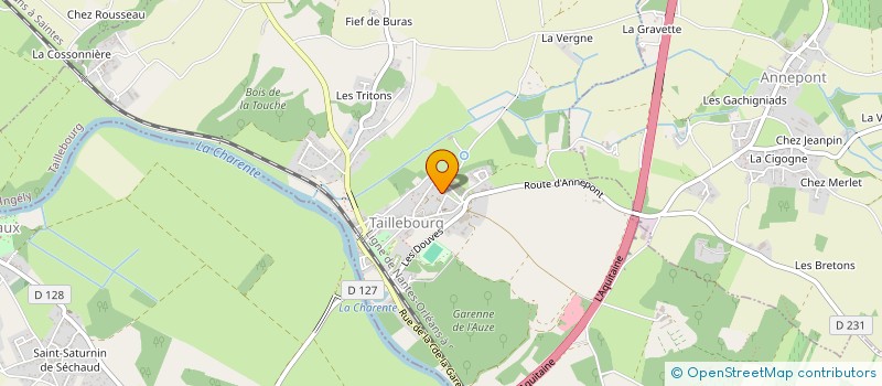 localisation de l'entreprise MADAME NATHALIE BOUCHON-BITAUD  TAILLEBOURG