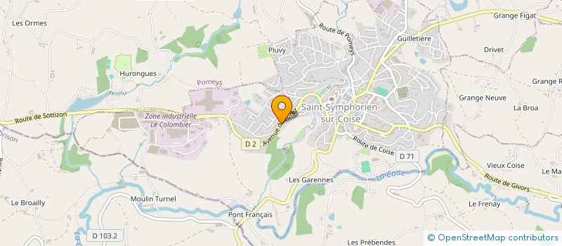 localisation de l'entreprise MADAME NATHALIE BOUCHUT à SAINT-SYMPHORIEN-SUR-COISE