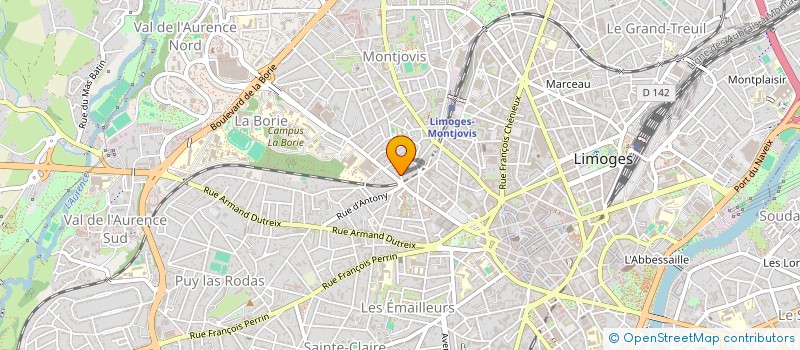 localisation de l'entreprise MADAME NATHALIE BOURZAT à LIMOGES