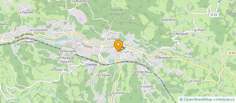 localisation de l'entreprise MADAME NATHALIE BOUSQUIE  CRANSAC