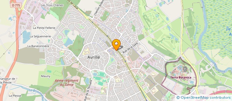 localisation de l'entreprise MADAME NATHALIE BOUVET  AVRILLE