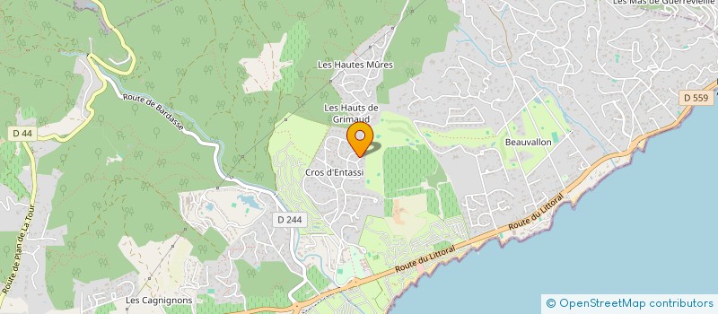 localisation de l'entreprise MADAME NATHALIE BOUVIER à GRIMAUD