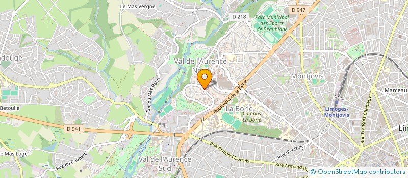 localisation de l'entreprise MADAME NATHALIE BRILHAC à LIMOGES