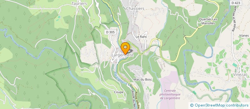 localisation de l'entreprise MADAME NATHALIE BRUNEL à LARGENTIERE