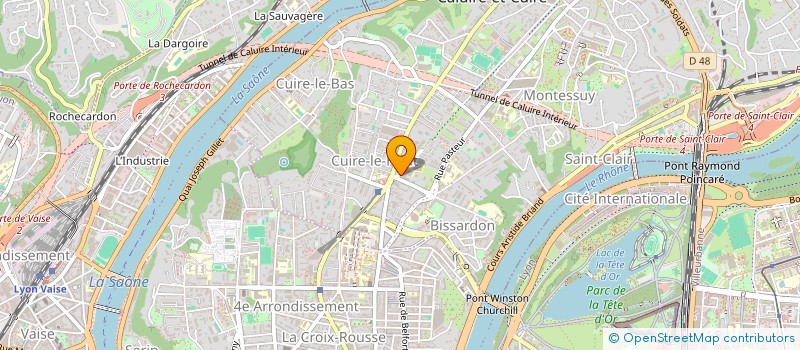 localisation de l'entreprise MADAME NATHALIE BRUNO  CALUIRE-ET-CUIRE