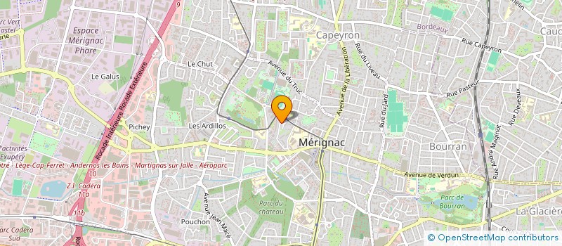 localisation de l'entreprise MADAME NATHALIE BURDAIRON  MERIGNAC