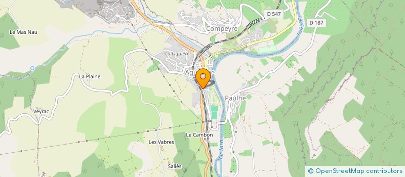 localisation de l'entreprise MADAME NATHALIE CALMET  AGUESSAC