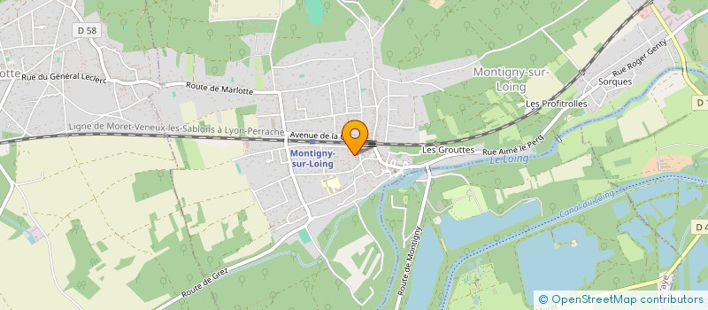 localisation de l'entreprise MADAME NATHALIE CAPRON  MONTIGNY-SUR-LOING