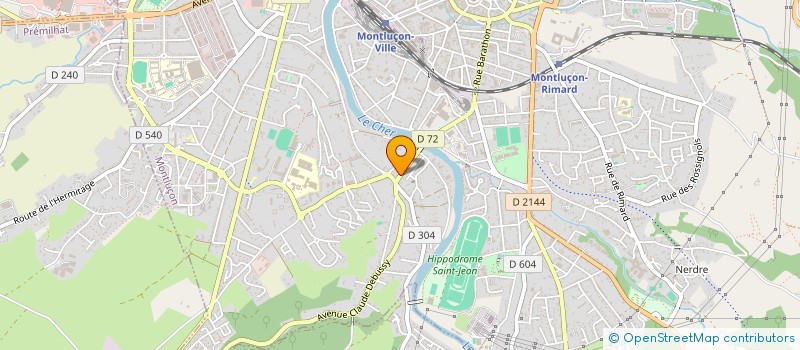 localisation de l'entreprise MADAME NATHALIE CARIDADE  MONTLUCON