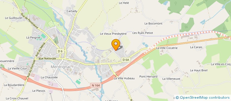 localisation de l'entreprise MADAME NATHALIE CARRE à MERDRIGNAC