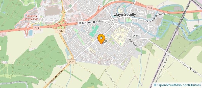 localisation de l'entreprise MADAME NATHALIE CELLIER  CLAYE-SOUILLY