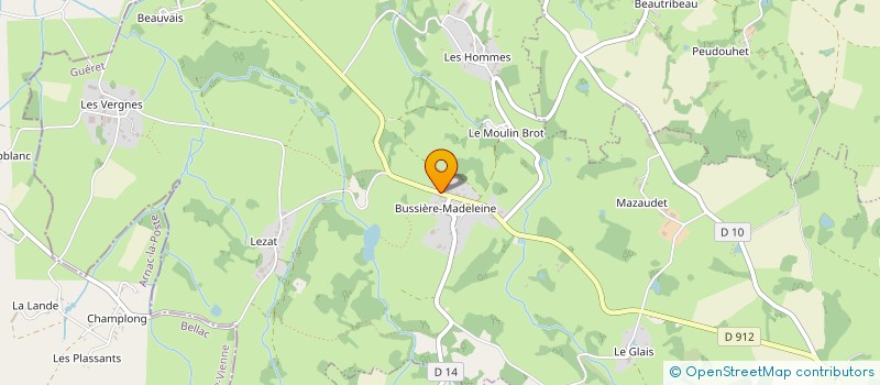 localisation de l'entreprise MADAME NATHALIE CHATEAU à LA SOUTERRAINE