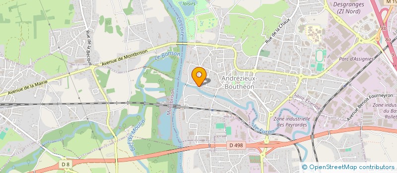 localisation de l'entreprise MADAME NATHALIE CHAZELLE  ANDREZIEUX-BOUTHEON