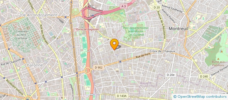 localisation de l'entreprise MADAME NATHALIE CHESSEBEUF à BAGNOLET