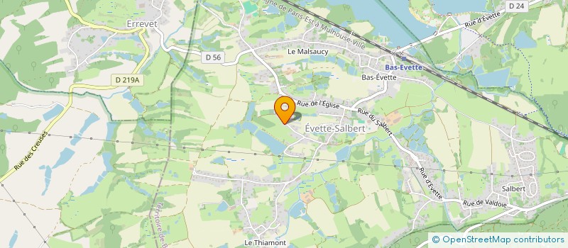 localisation de l'entreprise MADAME NATHALIE CLEMENT à EVETTE-SALBERT