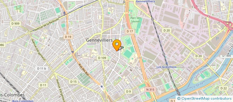 localisation de l'entreprise MADAME NATHALIE COULON  GENNEVILLIERS