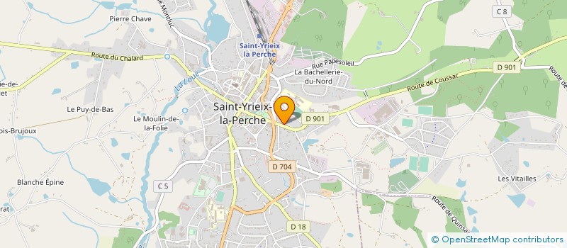 localisation de l'entreprise MADAME NATHALIE COUTIER à SAINT-YRIEIX-LA-PERCHE