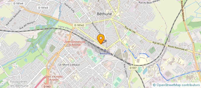 localisation de l'entreprise MADAME NATHALIE CRESSON  BETHUNE