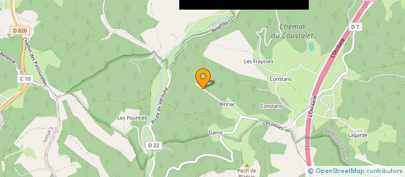 localisation de l'entreprise MADAME NATHALIE DA COSTA GUERREIRO  BELLEFONT-LA RAUZE