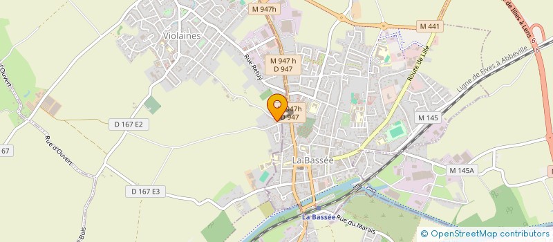 localisation de l'entreprise MADAME NATHALIE DABLEMENT  VIOLAINES