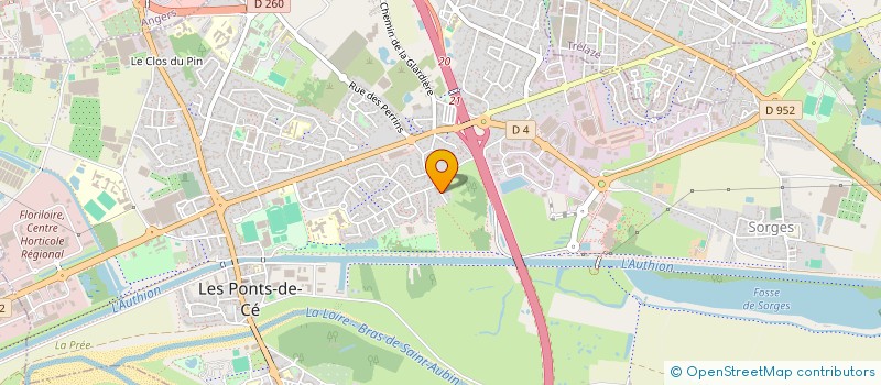 localisation de l'entreprise MADAME NATHALIE DAHERON  LES PONTS-DE-CE