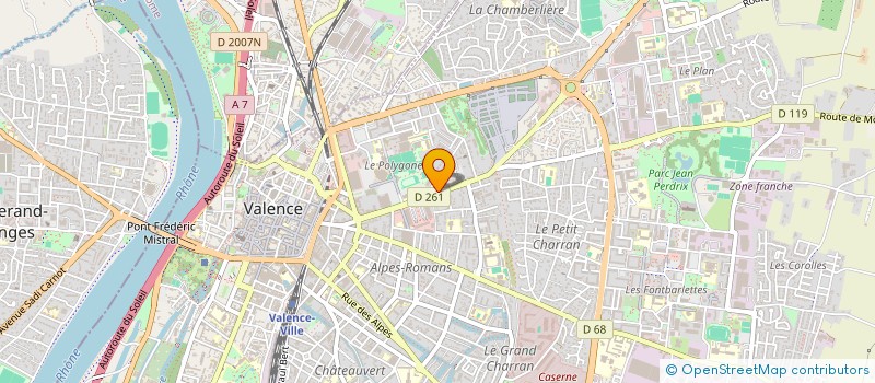 localisation de l'entreprise MADAME NATHALIE DALLARD à VALENCE