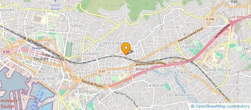 localisation de l'entreprise MADAME NATHALIE DARTIGUENAVE  TOULON