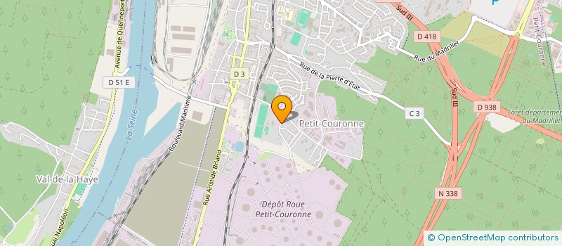 localisation de l'entreprise MADAME NATHALIE DAVID  PETIT-COURONNE