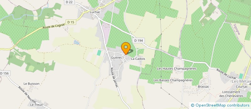 localisation de l'entreprise MADAME NATHALIE DAVID  LES METAIRIES