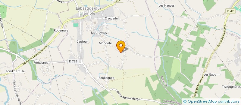 localisation de l'entreprise MADAME NATHALIE DE DONDER  LABASTIDE-DU-TEMPLE