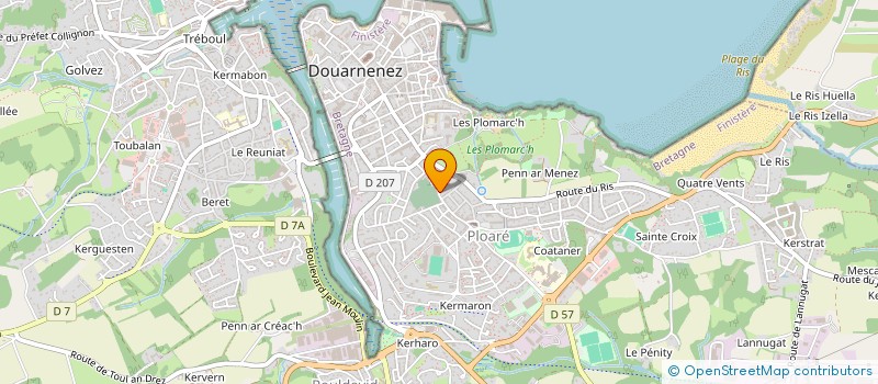 localisation de l'entreprise MADAME NATHALIE DE LA CRUZ  DOUARNENEZ