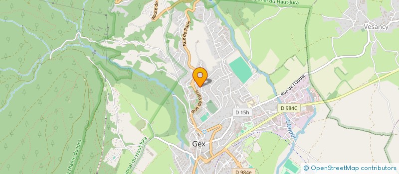 localisation de l'entreprise MADAME NATHALIE DE LA RUE  GEX