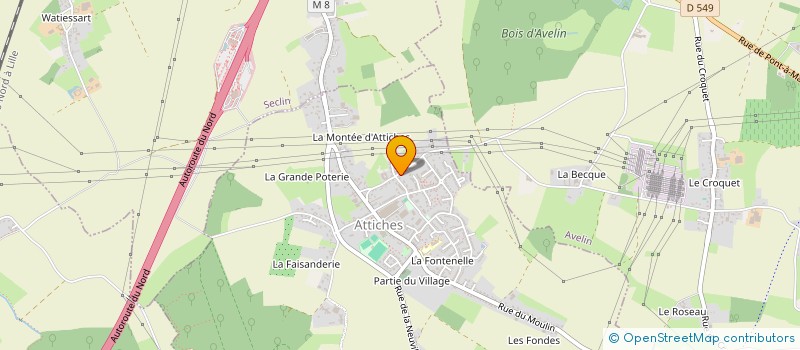 localisation de l'entreprise MADAME NATHALIE DEBONDUES  ATTICHES