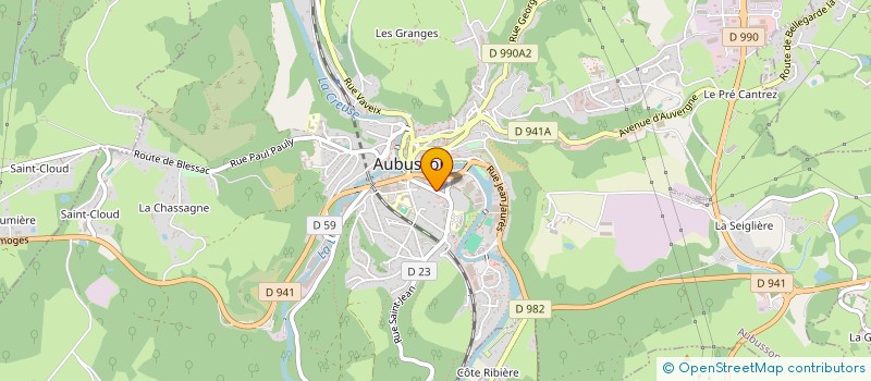 localisation de l'entreprise MADAME NATHALIE DEFRESSIGNE  AUBUSSON