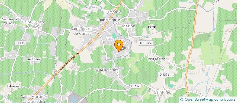 localisation de l'entreprise MADAME NATHALIE DELAGNEAU à SAINT-SEURIN-DE-CURSAC