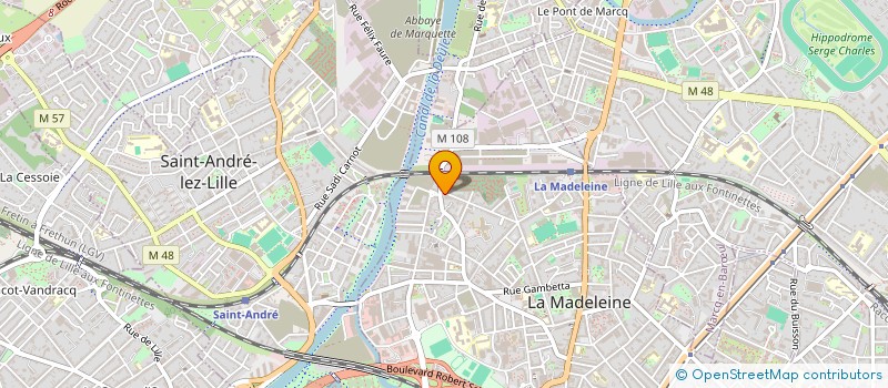 localisation de l'entreprise MADAME NATHALIE DENIEUL à LA MADELEINE