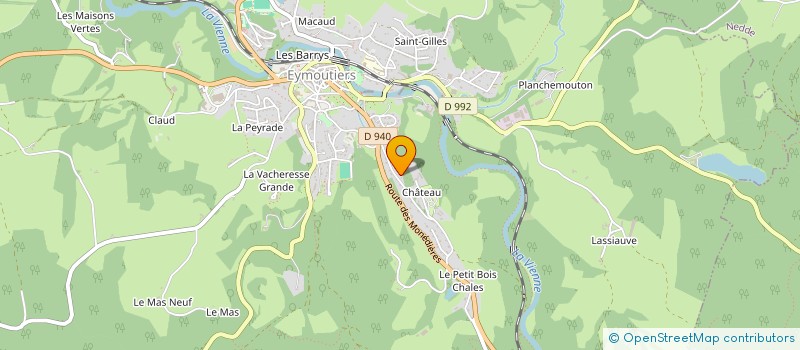 localisation de l'entreprise MADAME NATHALIE DENIZOU  EYMOUTIERS