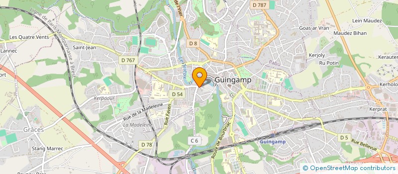 localisation de l'entreprise MADAME NATHALIE DEQUIROT à GUINGAMP